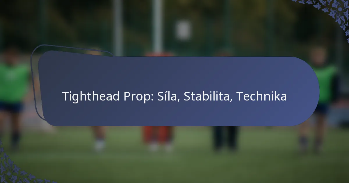 Tighthead Prop: Síla, Stabilita, Technika